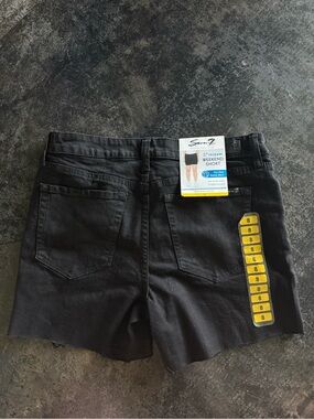 Seven7 Black Weekend Cut-Hem Denim Shorts